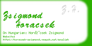 zsigmond horacsek business card